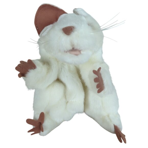 Folkmanis White Mouse Hand Puppet Plush Toy Soft Plush Rat 7" Full body Soft - Picture 8 of 14